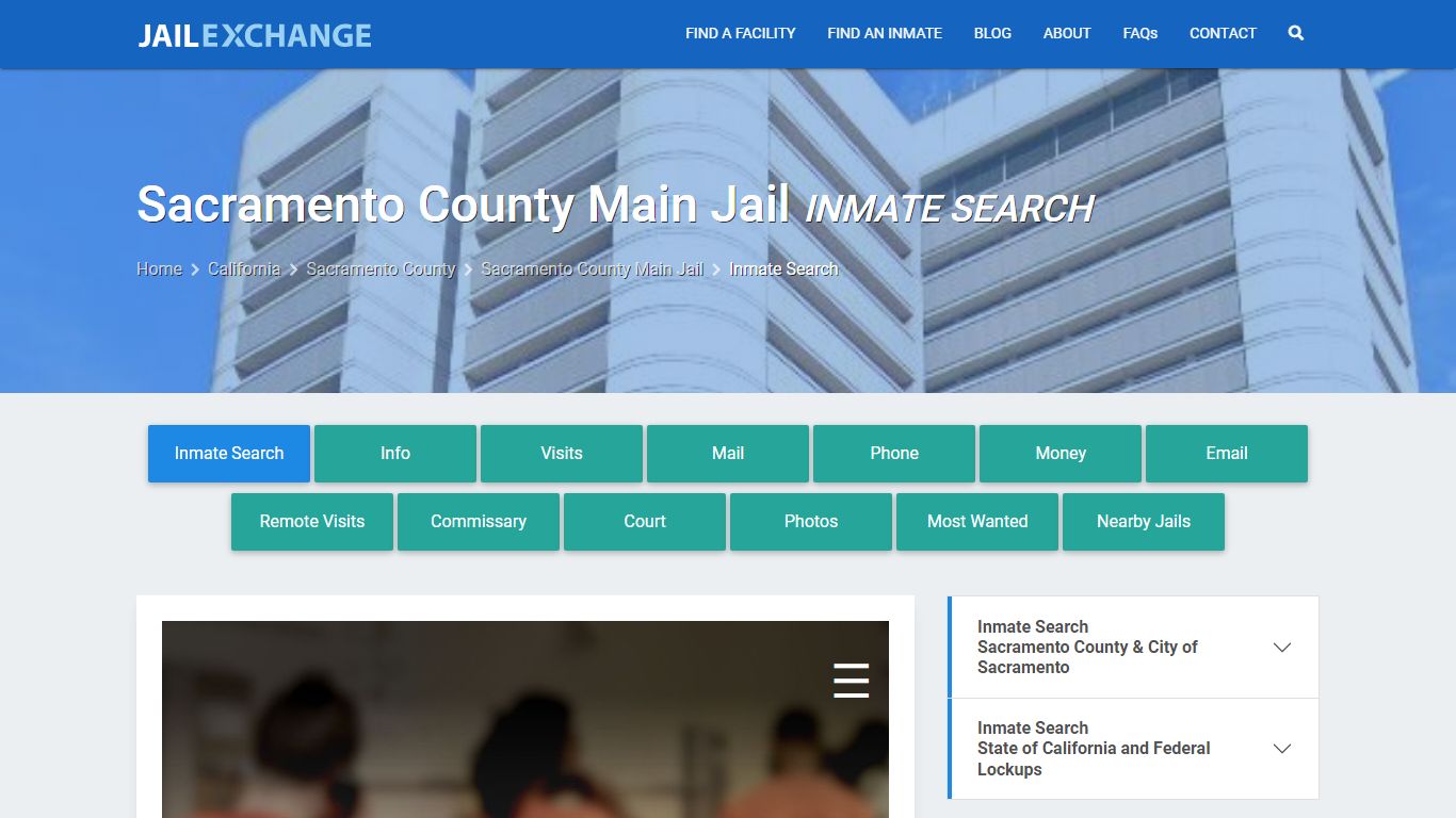 Inmate Search: Roster & Mugshots - Sacramento County Main Jail, CA